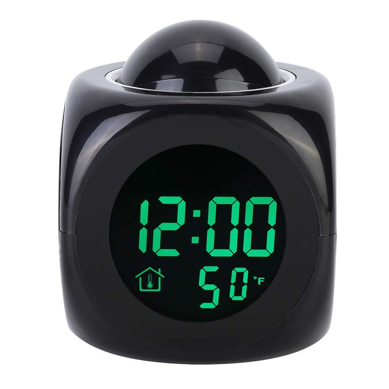 VIFERR Electronic Projection Alarm Clock LCD Digital Clock Bedside Clock