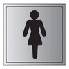 V Safety General Door-Ladies Toilet Sign - 200mm x 200mm