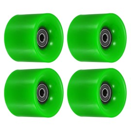 PATIKIL 60mm Longboard Wheels with Bearings ABEC-9, 4 Pack Street Wheels for Skateboards Cruiser Wheel Replacement 80A, Green Black