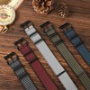 Ayadoo Stripe Nylon Watch Bands, Sport One-Piece Watch Strap Compatible