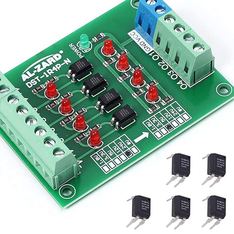 XPOOP 100pcs Optocoupler PC817C Optocoupler 2.54mm Spacing 4 Pins for