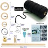 Macrame Kit for Adults Craft Contain Macrame Cord 3mm Black,Macrame