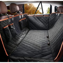 Elouta Dog Car Seat Cover for Back Seat,100% Waterproof Scratch Proof Nonslip Seat Cover,600D Heavy Duty Scratch Proof Nonslip Durable Soft Dog Hammock