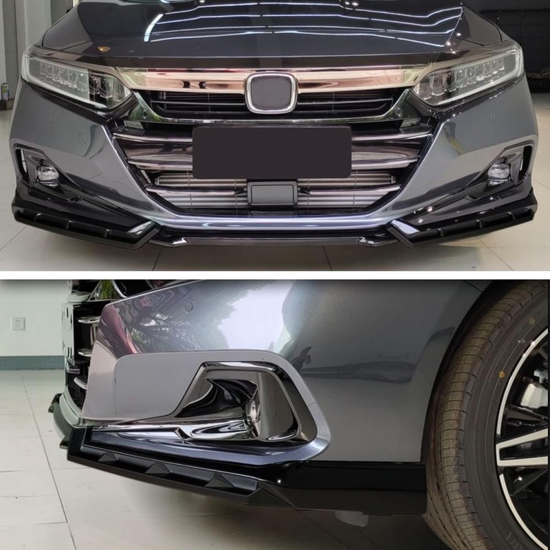 Rolling Gears Gloss Black Front Lip Spoiler Compatible with 2021–2022