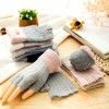 MAMUNU Fingerless Gloves for Women, Winter Warm Knit Fingerless Gloves