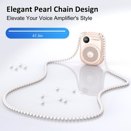 Portable Voice Amplifier Wired Microphone and Speaker,PA System Voice Amplifier with Mic Headset for Teachers,Speech,Tour Guides,Coaches,Yoga, Fitness Instructors Bluetooth 5.0 TF Card (Pink)