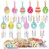 HAKOTOM Pack of 12 Easter Eggs Wind Chimes Craft Set