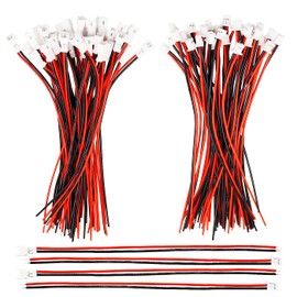 HUAZIZ 30 Pairs JST XH 2.54 mm 2 Pin Male Female Connection Cable 10 cm 30 Pieces Male Plug Cable and 30 Pieces Female Plug with Cable
