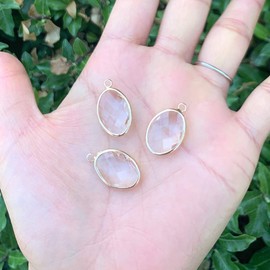 10 cuentas de cristal austriaco de latón chapado en oro de 18 mm para hacer joyas artesanías CCP6-G4