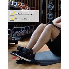 JELEX 6 Pack Sit-Up Assistant Trainer Height Adjustable Abdominal Training Aid with Suction Cup for Attaching Feet for Men and Women in Black, Pink or Blue