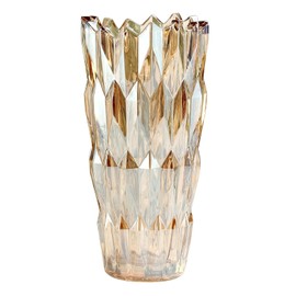 Crystal Glass Colorful Vase,Flower Vase Decor for Home Dining Table Living Room,Office Wedding Holiday Party,Handmade Decorative Flower Vase