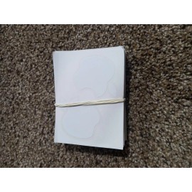 Undisclosed (100pk) 2" APPLE LOGO WHITE Vinyl Stickers 2-per sheet A1