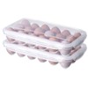2-Pack Egg Storage Containers with Lids - Clear Plastic Egg
