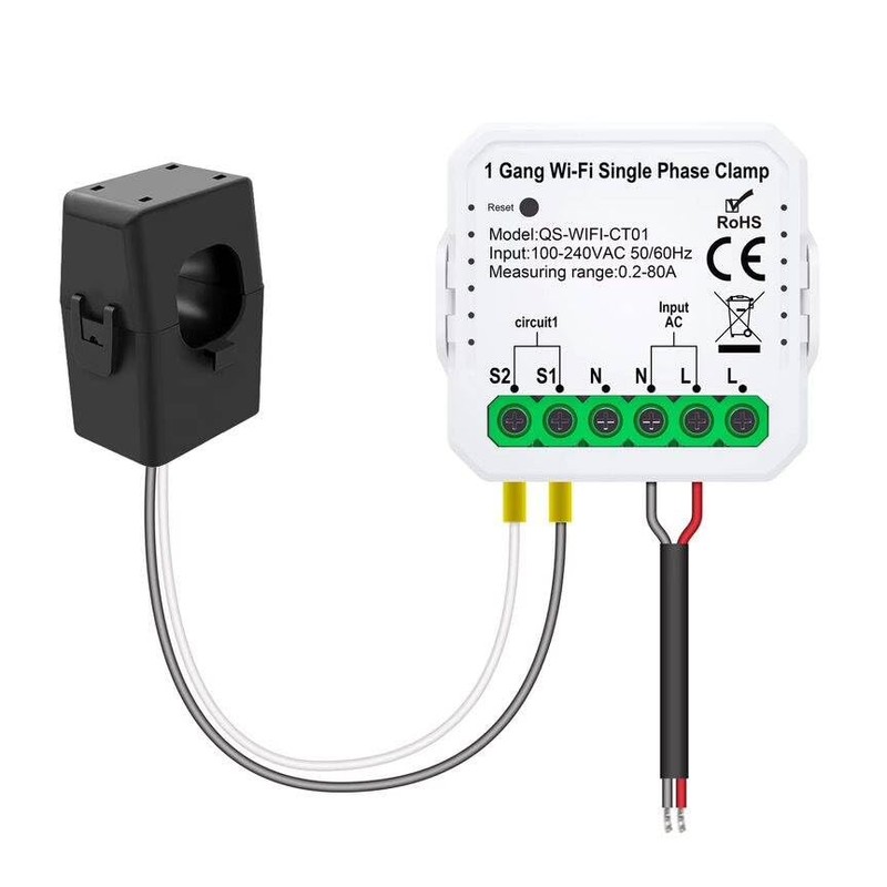 Sone Smart One WiFi Energy Meter with 80A Current Transformer,