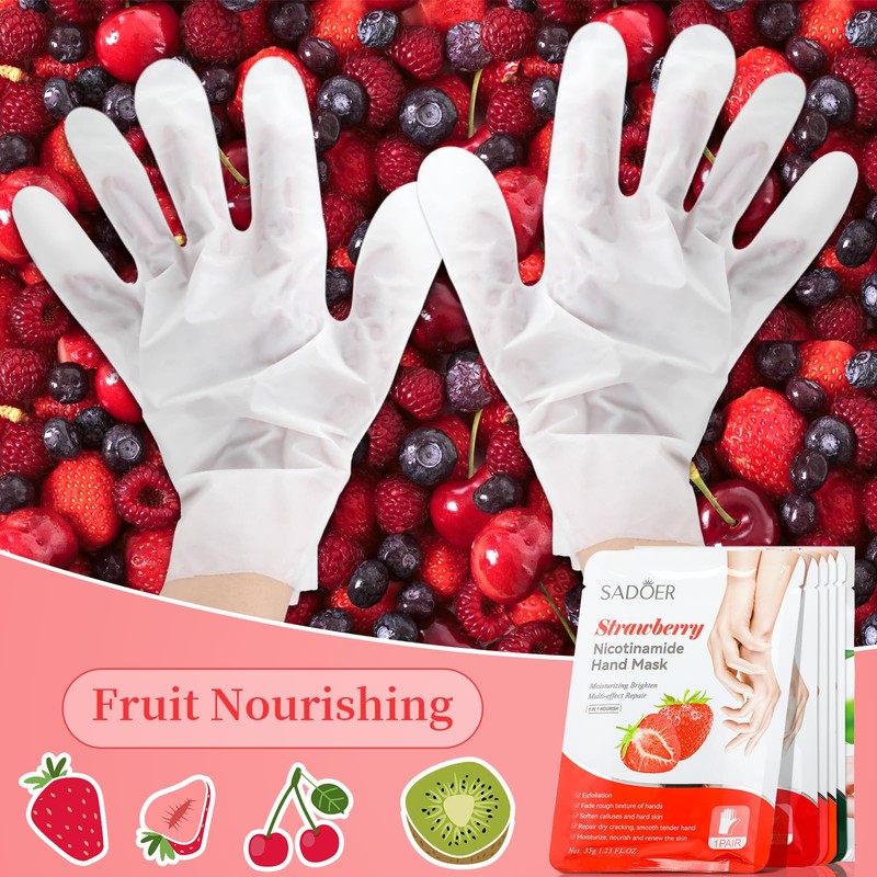 12 Pcs Fruits Beauty Hand Foot Mask Bulk for Women