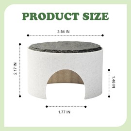 Swirge Basking Platform for Bearded Dragons, Bearded Dragon Hideout, Reptile Rock Basking Platform for Crested Gecko Leopard Gecko Turtle Lizard (White)