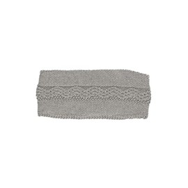 Sterntaler Baby Girl Headband Baby GOTS Knitted Cable Knit Winter Headband - Baby Headband - Lined with Jersey (Organic) - Light Grey, 49, Silver mottled