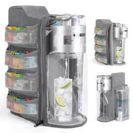 Dust Cover Fits for Ninja Thirsti Soda Maker WC2002, Soda Machine Cover Accessories for Ninja Thirsty Drink System, Extra Pockets Holds 12 Flavor Pods (Cover Only)