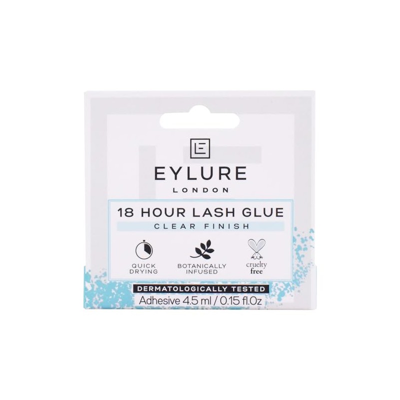 Eylure 6003013 18 Hour Lash Glue,Latex Free, CLEAR, 4.5 ml