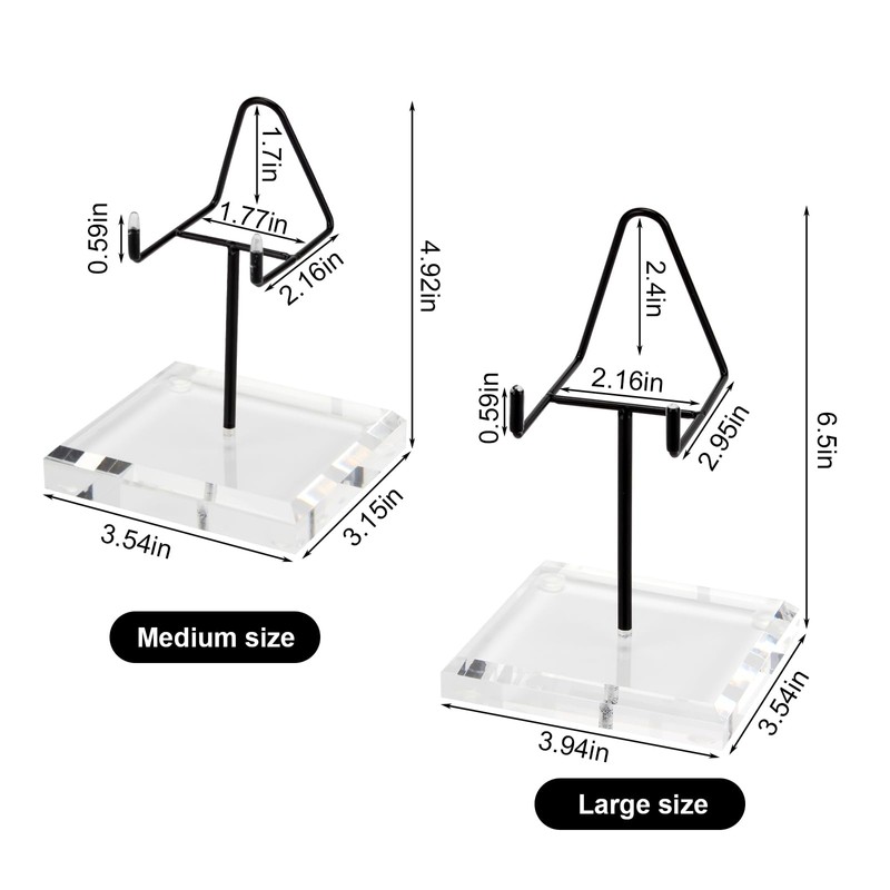 KCGANI Megalodon Shark Tooth Acrylic Base Bracket for 3.5 x