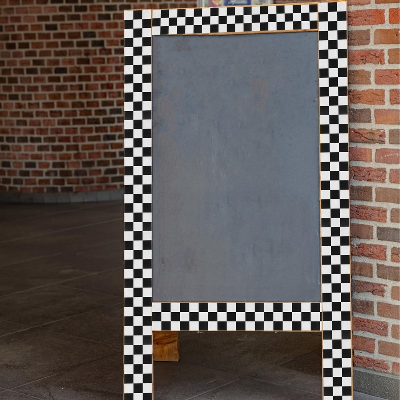 Garneck Checkered Bulletin Board Borders - Checkered Flag Trim for