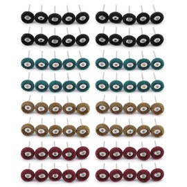 Yuhtech Buffing Wheels Set, 80 Pcs Abrasive Buffs Polishing Wheel for Rotary Tools Accessories