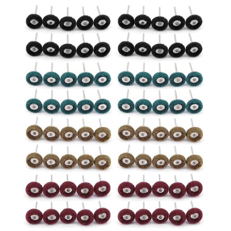 Yuhtech Buffing Wheels Set, 80 Pcs Abrasive Buffs Polishing Wheel