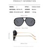 IKANOO Oversized Aviator Sunglasses for Women Men Trendy Large Big