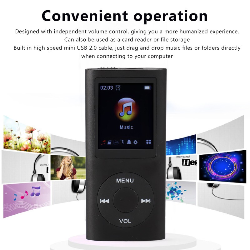 Portable MP3 Music Player 1.8inch TFT Screen HiFi Sound 7