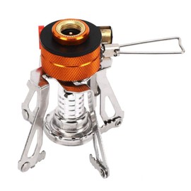 Mini estufa de gas para acampar Estufa port?¡ì?¨¦til de acero inoxidable 304 a prueba de viento Cocina al aire libre Mechero electr?¡ì?nico quemador para picniccampamento de monta?ismo