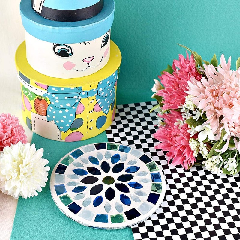 Folkart CNJYK4 Cute Handmade Glassware Mossa Coaster Flower Fourth