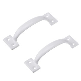 LIZAVO V171 6-1/2" Gate Handle, Screen Door Handle in White- 2 Pack