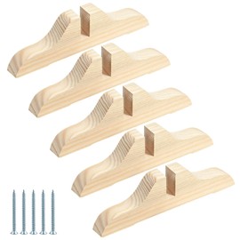 OMISTAR 5 Pcs Folding Room Divider Stands, Wooden Privacy Screen Holders, Office Partition Support Bases with Slots, Includes Nails for Easy Assembly, Ideal for Home, Office