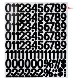ONLYKXY 5sheet Self Adhesive Mailbox Number Sticker Waterproof 1in Space Decal Organizing Labble Tag for Window Door Car Sign Storage Box Bin Home Office Business Yard Address Toolbox Locker (Black)