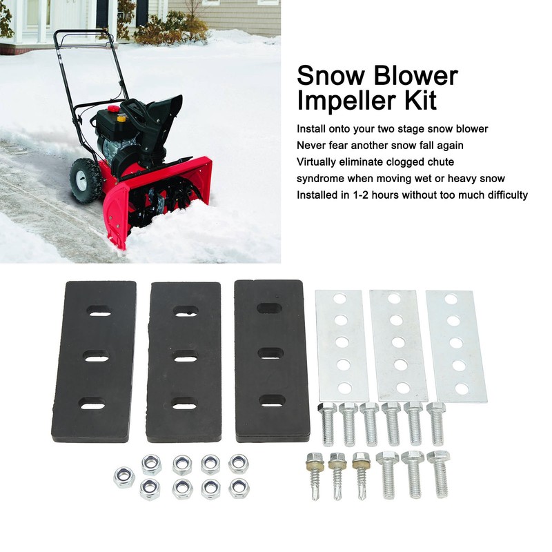 Snow Blower Impeller Kit Modification 3/8in HD 3 Blade Universal