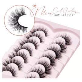 Onlyall Pestañas Mink Pestañas Postizas Naturales Wispy Pest