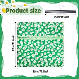 Nuenen Peg Bag for Washing Line with Hanger Daisy Cotton Clothes Peg Bag with Hook Laundry Accessories for Washing Line Clothes Storage, 11.42 x 11.42 Inches