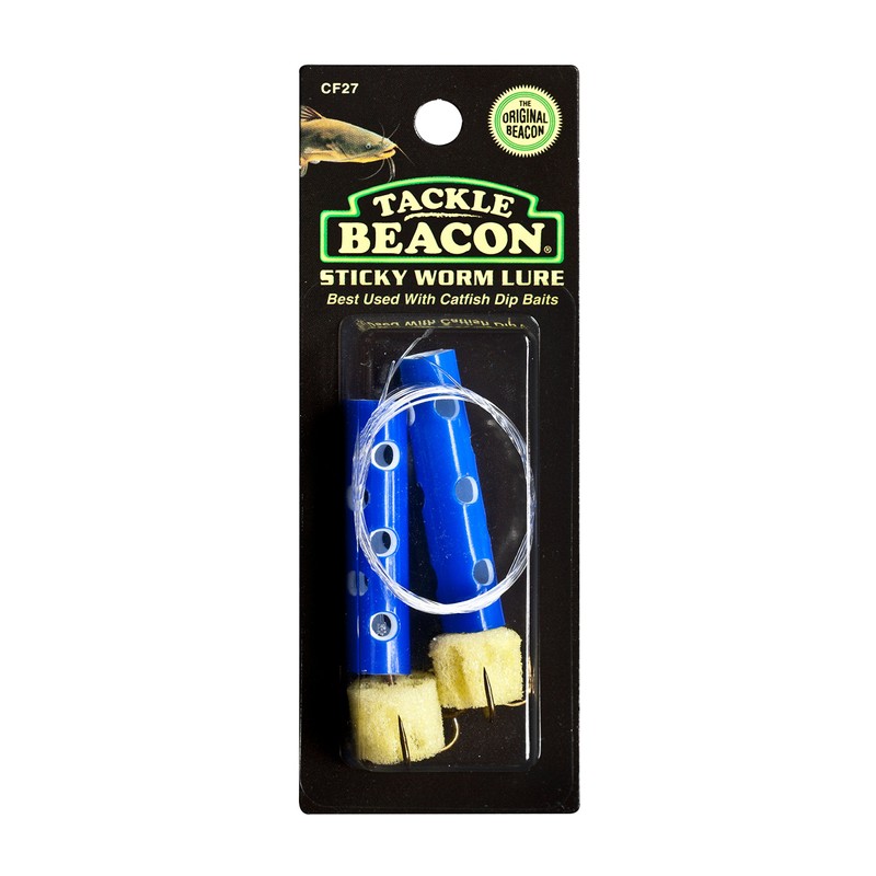 Rod-N-Bobbs® Tackle Beacon® Catfish Blue Sticky Worm Treble Hook (2