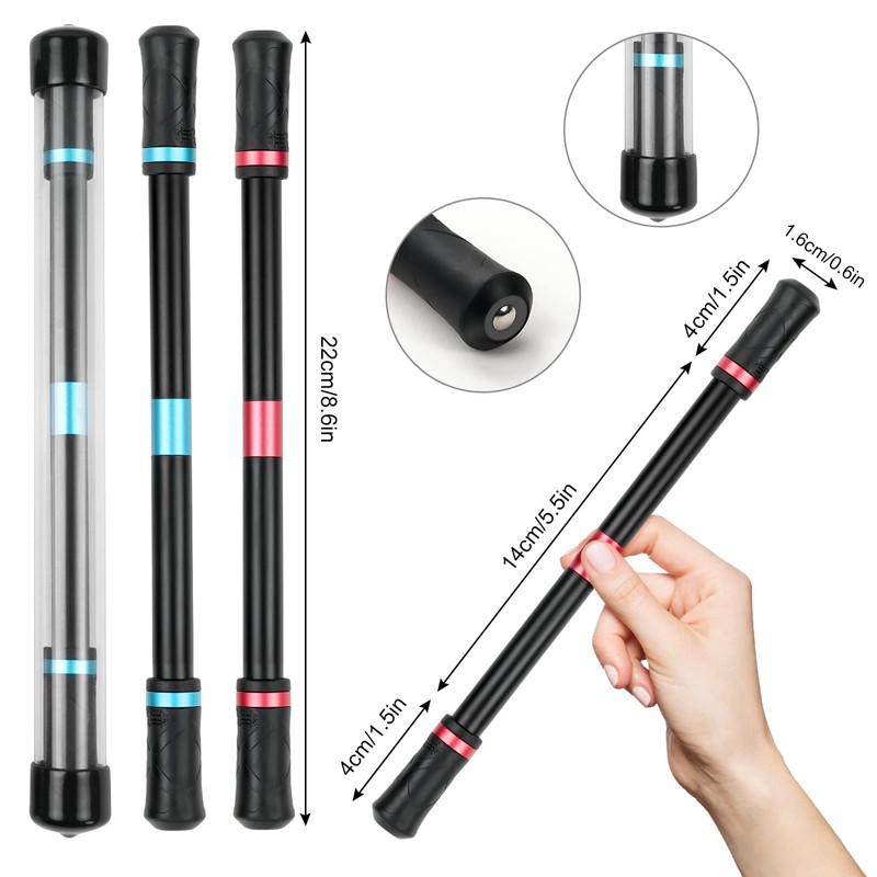 OSDUE 2 Pcs Rolling Finger Rotating Pen, No Pen Refill