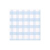 Caspari Gingham Paper Cocktail Napkins in Light Blue, 20 Per
