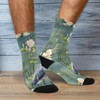 senya Women's Crew Socks Heron Bird Swamp Flower Soft Funny
