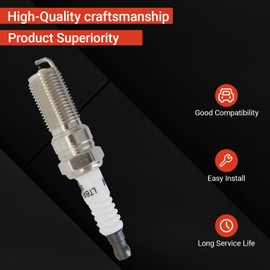 Powkos iridium spark plugs 97177 Compatible with Ford F-150 2011-2019 Explorer Transit-150 Transit-250 Transit-350 Taurus Expedition Flex Replaces LTR6CI8 BL3E12405CA CYFS12Y3 (6 Pack)