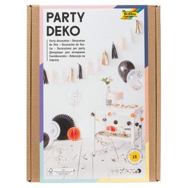 folia 45401 Party Decoration Adults, 15 Pieces, Set with Streamers, Garlands, Balloons and Many Other Decorations, Beautiful Equipment for Birthdays, Festivals and Many Other Occasions