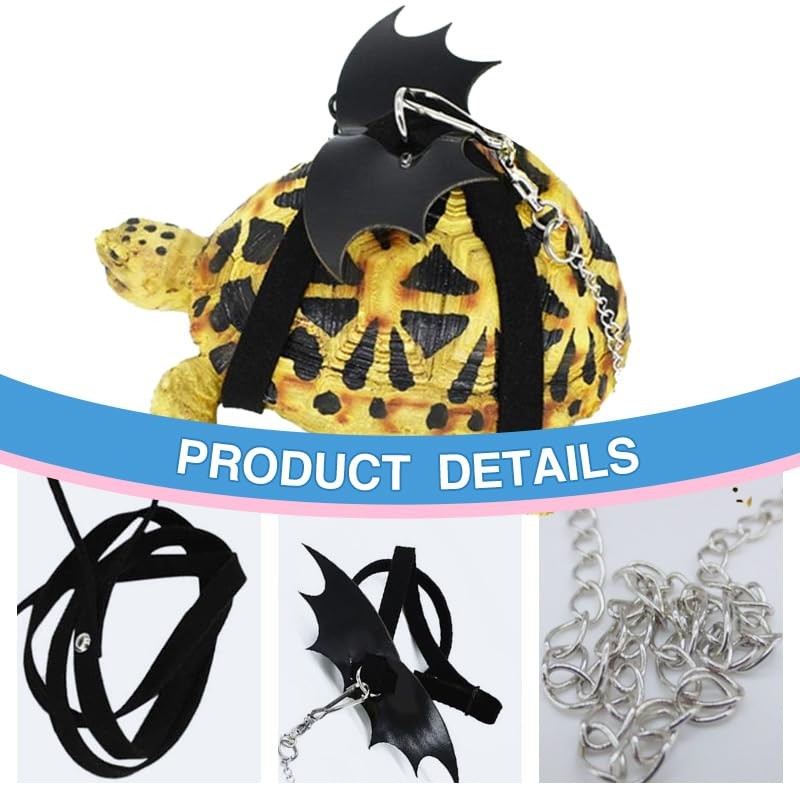 Turtle Harness and Leash with Wings- Harness Strap Chest Collar