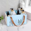 Homiton Portable Shower Caddy Collapsible Plastic Shower Basket Tote with