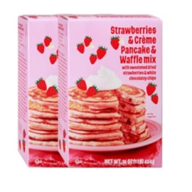 Strawberries & Crème Pancake & Waffle Mix Kosher 16 oz pack of 2