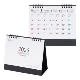 MUTO Unipak MU-103 Lucky Days 2026 Desktop Calendar, Simple, Practical, 6.3 x 7.1 inches (160 x 180 mm), Five Month Calendar