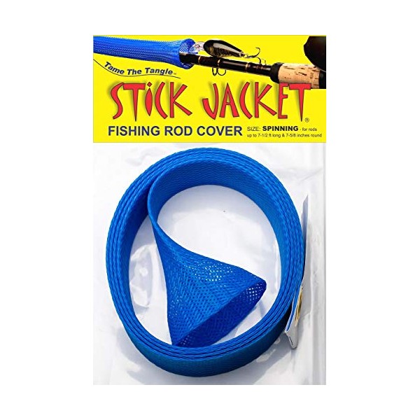 RITE-HITE Orin Briant Stick Jacket Fishing Rod Covers - Spinning Stick Jacket, Comes in a Variety of Colors; Keeps Your Rod Safe and Tangle Free (Blue)