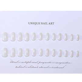 Hkanlre Gradient Press on Nails Long Almond Fake Nails Tips Full Cover Leaf False Nails for Women and Girls 24PCS