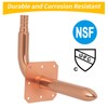 Copper Stub Out Elbow 1/2" x 6" with Wall Flange,